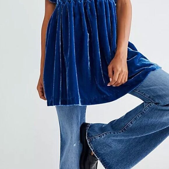 Free People Gum Drop Mini Dress In Deep River Size M - Picture 3 of 6